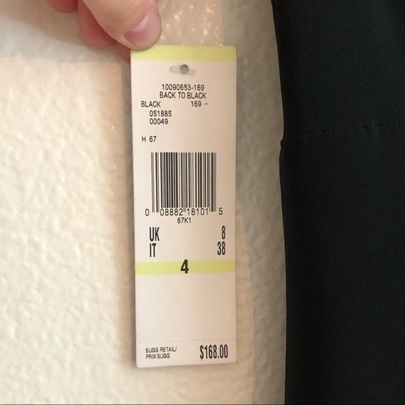 NWT Anne Klein Black Dress With Jeweled Accent - Picture 7 of 8